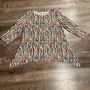 Ribbons & Spice XL 3/4 Multicolor Top